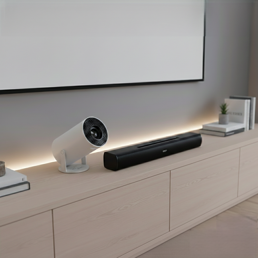 ¡COMBO! Proyector HY300 + Barra de Sonido
