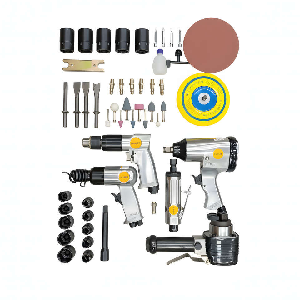 Combo Neumatico PN5 McCRAFT  (Pistola de Impacto, Taladro, Martillo, Mototool y Lijadora)