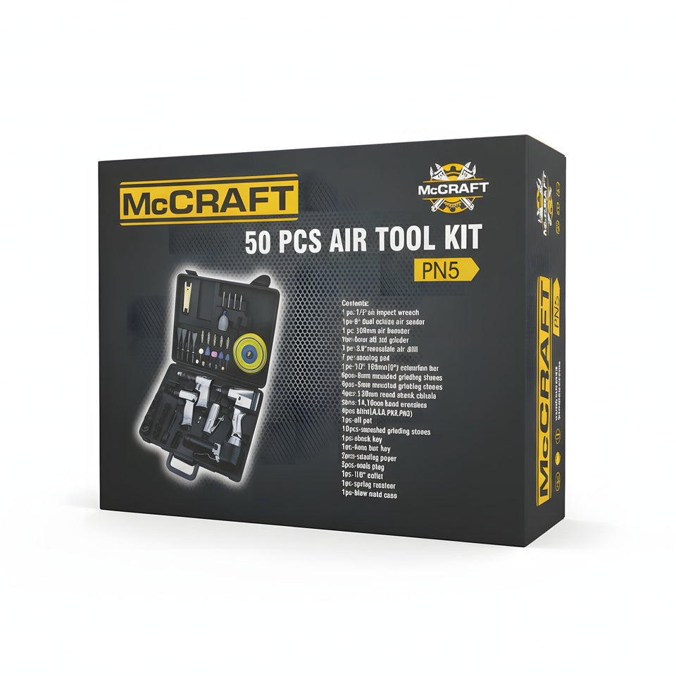 Combo Neumatico PN5 McCRAFT  (Pistola de Impacto, Taladro, Martillo, Mototool y Lijadora)