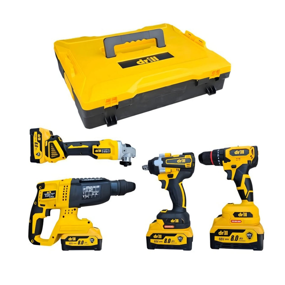 COMBO DRILL ROTAPUPI68DK ( Rotomartillo, Taladro, Pulidora y Pistola de Impacto )