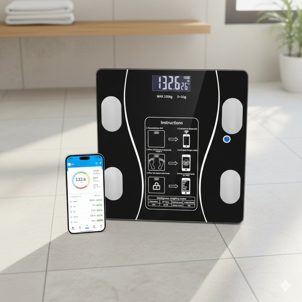 Bascula Digital Inteligente Bluetooth Recargable