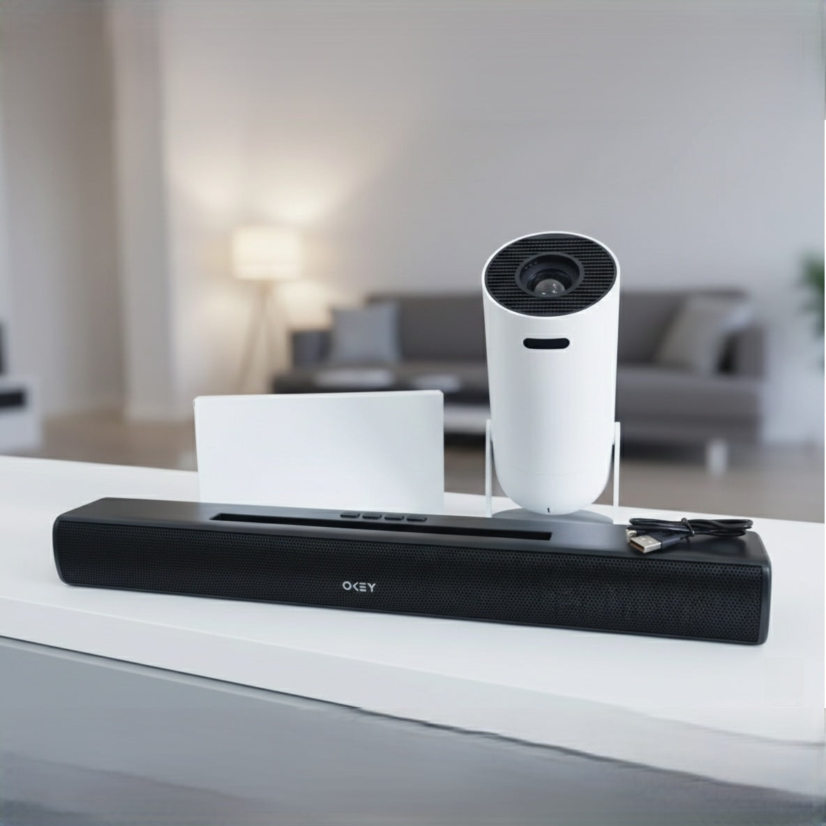 ¡COMBO! Proyector HY300 + Barra de Sonido
