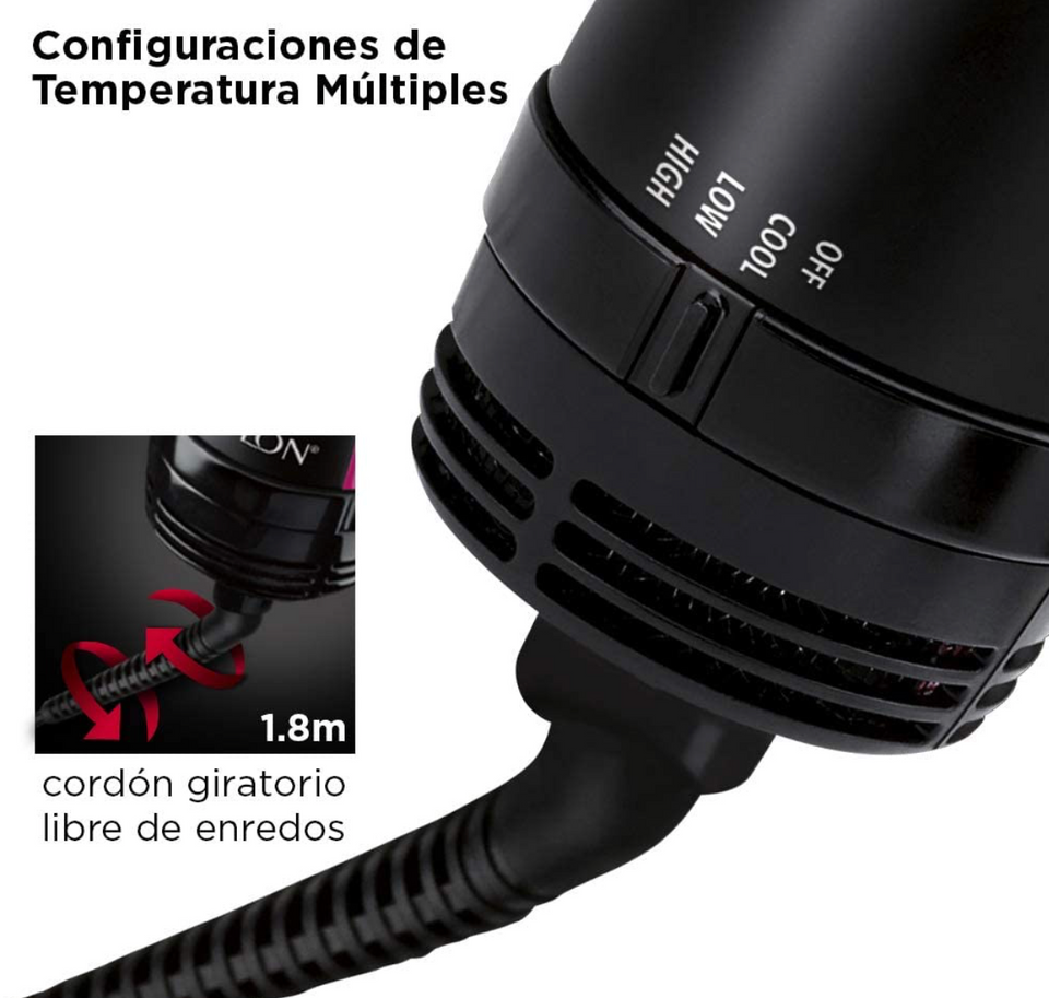 Cepillo 3 en 1 One Step Secador, Plancha y Rizadora 🌟 VOLUMINIZADOR