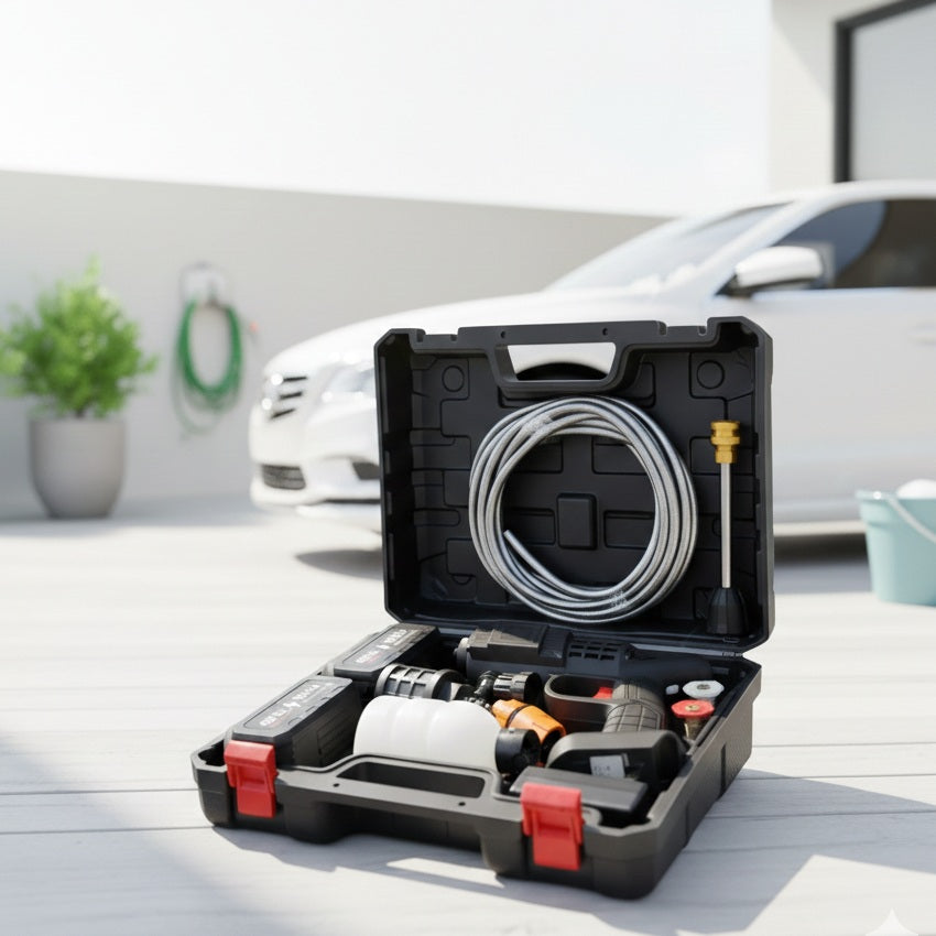 Hidrolavadora Portatil + 2 Baterías