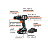 Taladro Percutor Brushless Truper Max (101453)